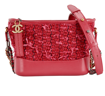 Small Gabrielle Hobo, &pound;1,800, Handbags, Pink, Fabric/Leather, Front view
